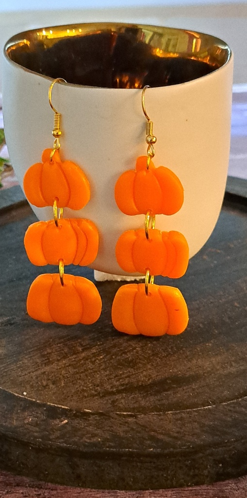Boucles d'oreilles Citrouille