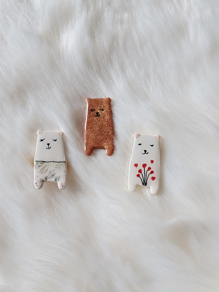 Broche ourson d'amour