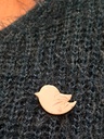 Broche oiseau poète