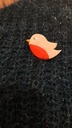 Broche oiseau poète