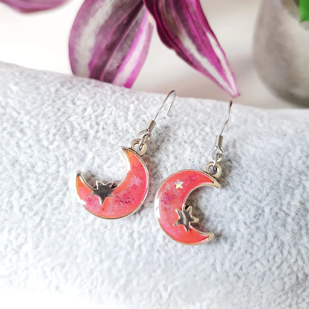 Boucles d'oreilles " Coucher de lune"    