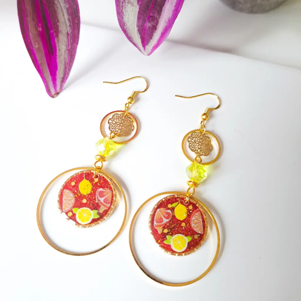 Boucles d'oreilles " Lemoni "   