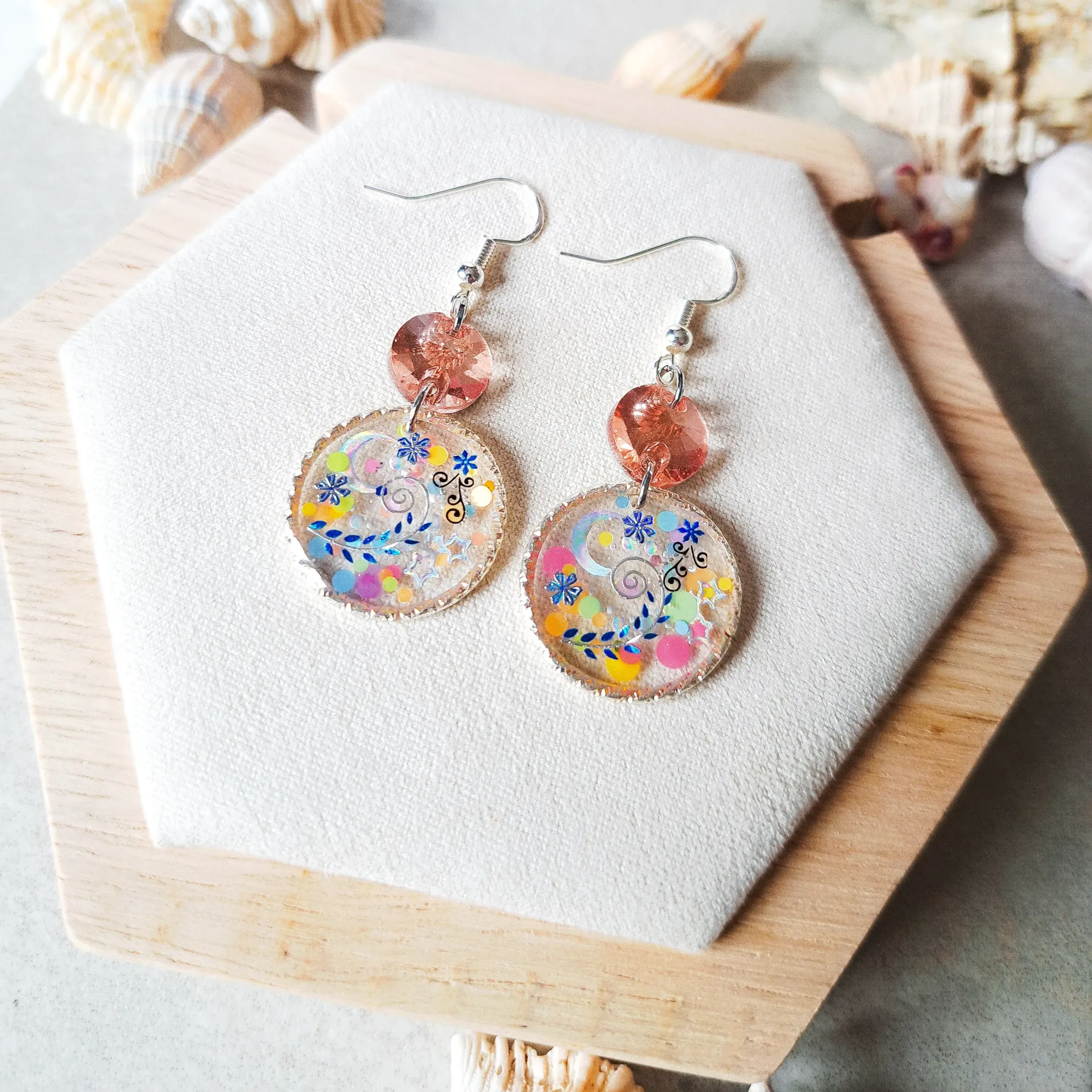 Boucles d'oreilles "Symphonie cosmique  "