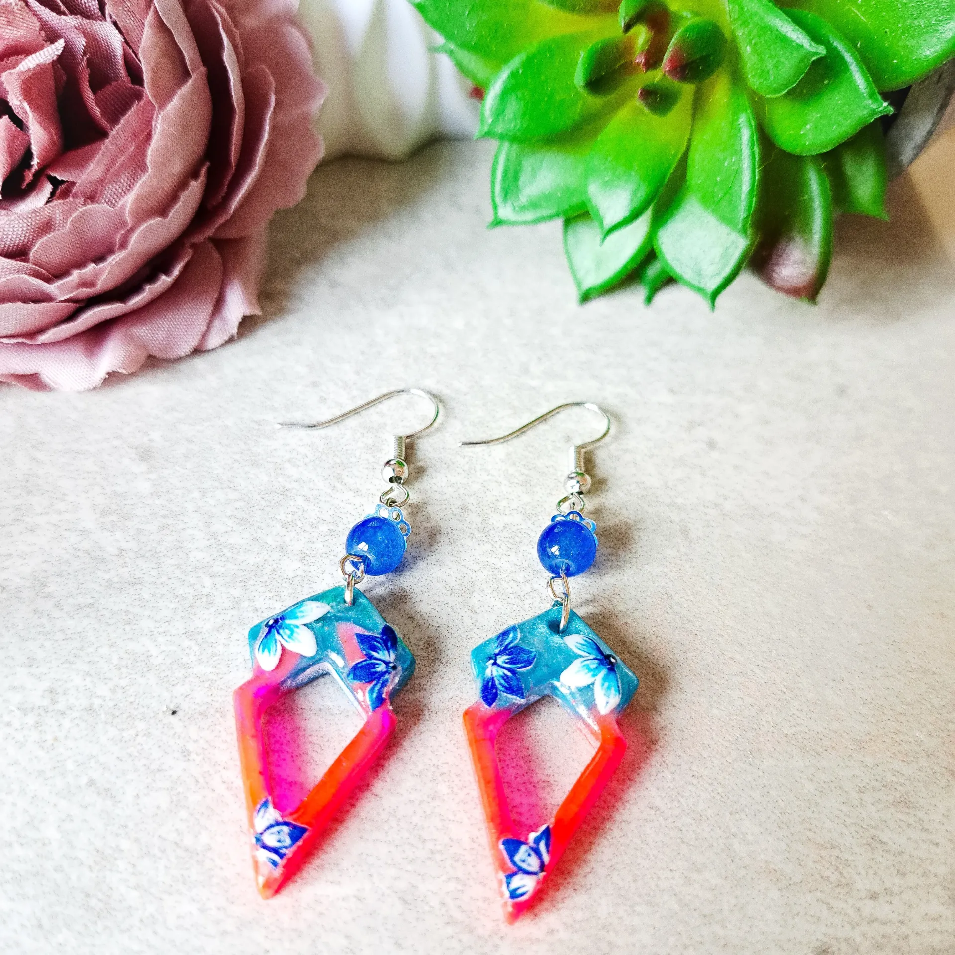 Boucles d'oreilles "Nymphéa"
