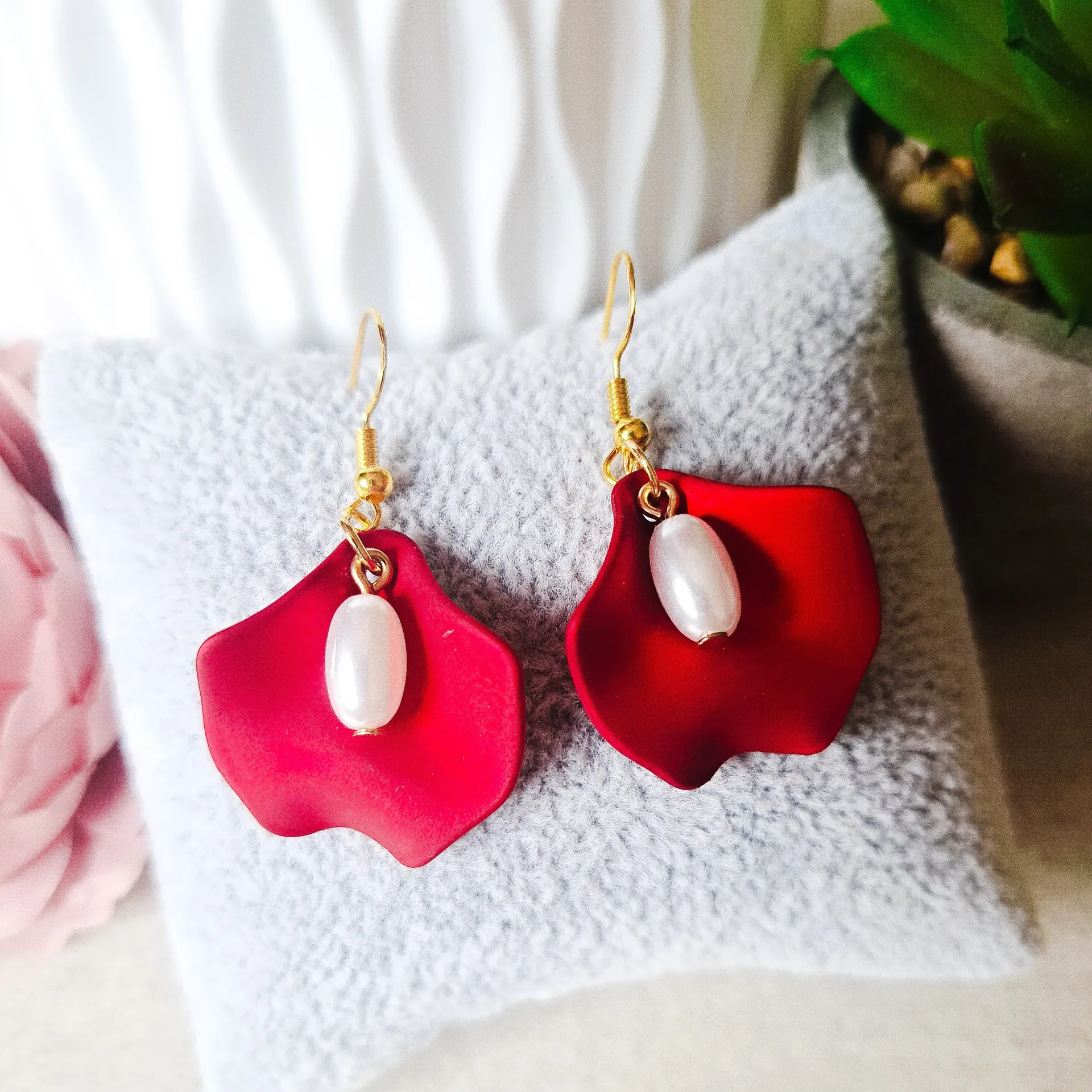 Boucles d'oreilles "Kaylis rouge"