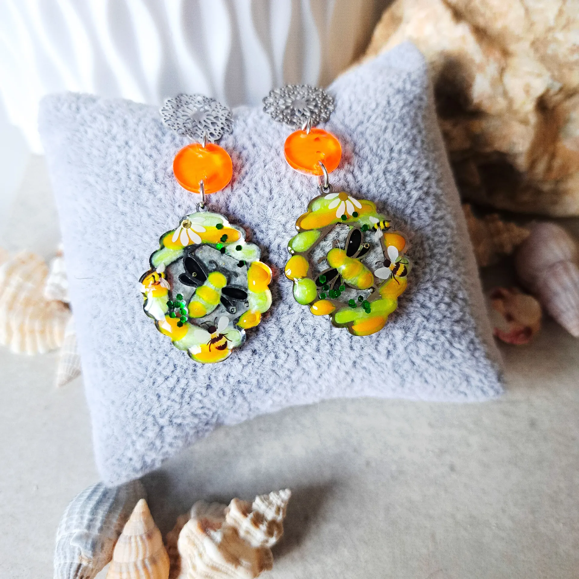 Boucles d'oreilles "Honey pop"
