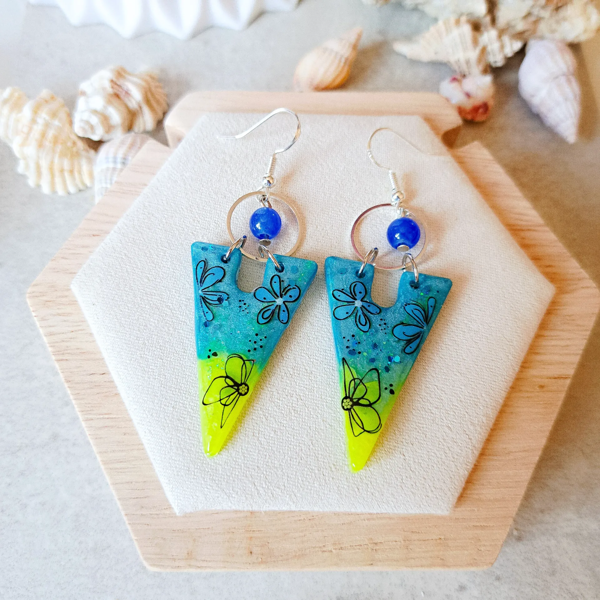 Boucles d'oreilles "Lagon "