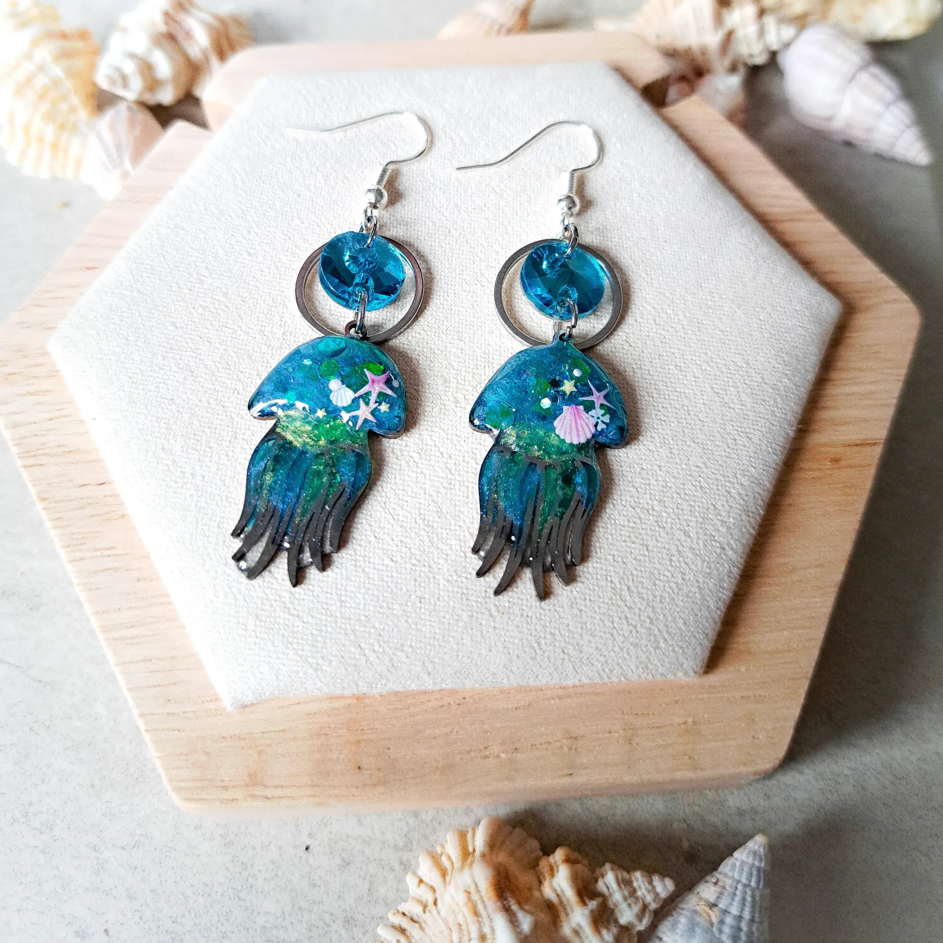 Boucles d'oreilles "Trésors des profondeurs "