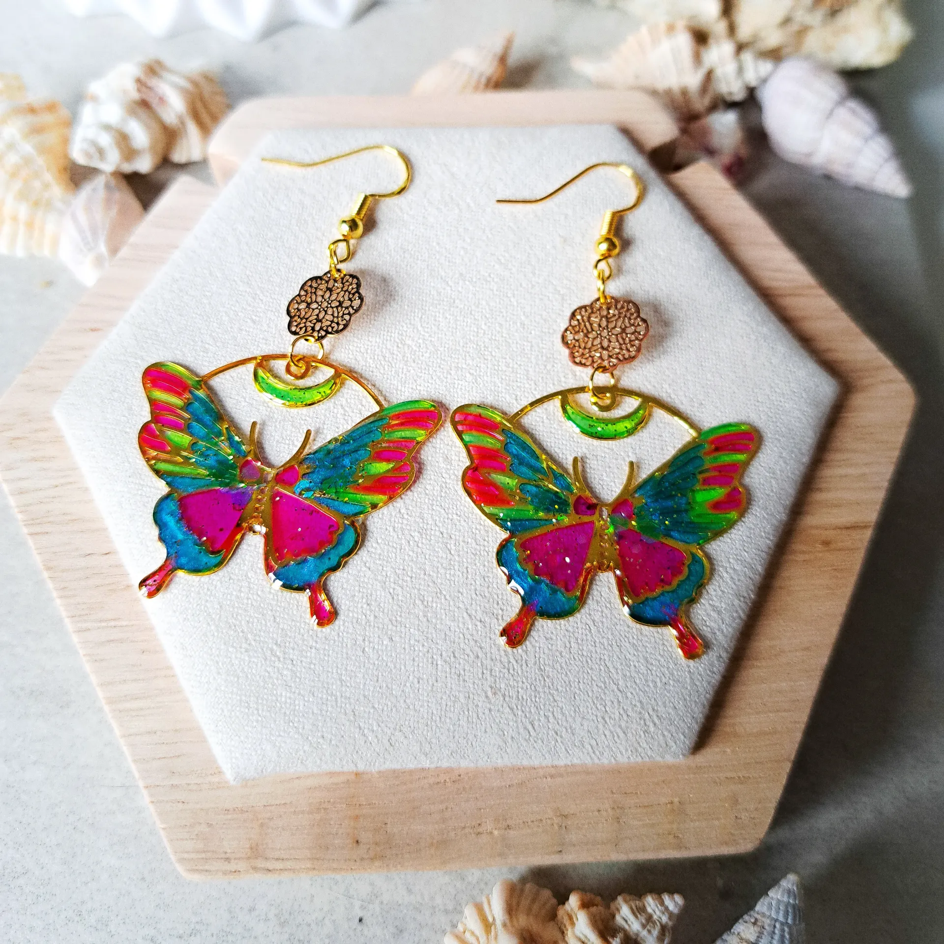 Boucles d'oreilles " Instant suspendu "