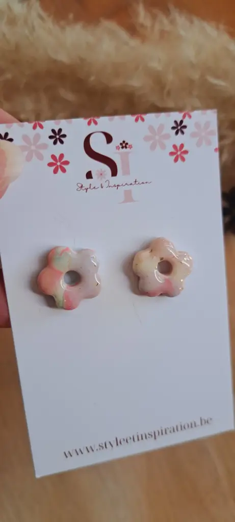 Puces d'oreilles " Ophélie " 