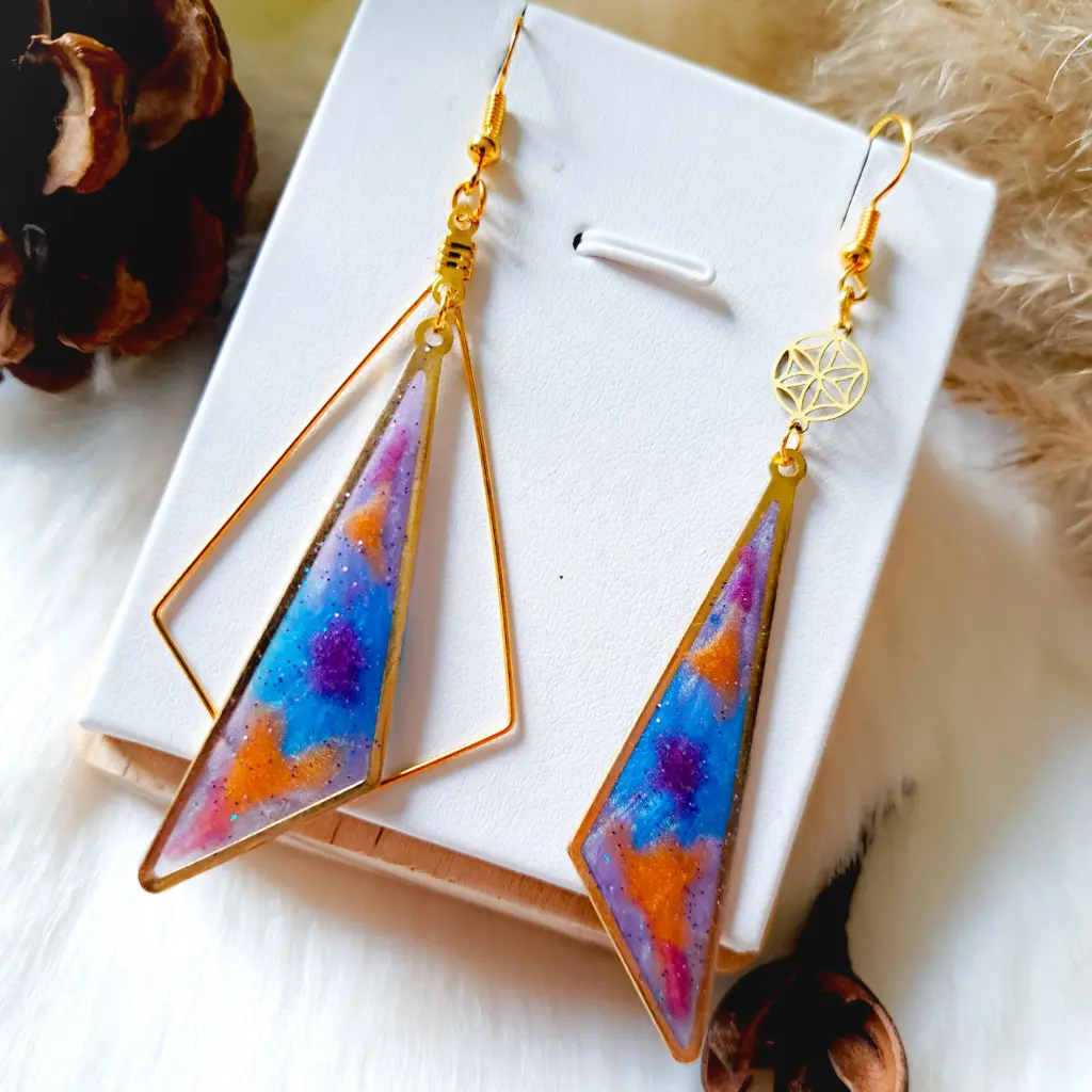 Boucles d'oreilles " Pervenche"   