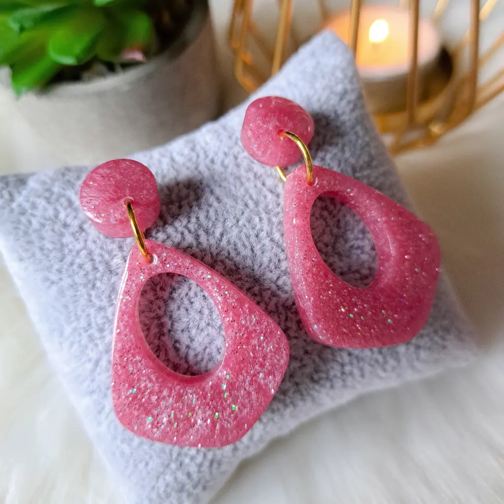 Boucles d'oreilles " Aurore scintillante"  