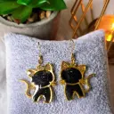 Boucles d'oreilles " velours de nuit  "