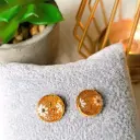Puces d'oreilles " Eclat de miel " 