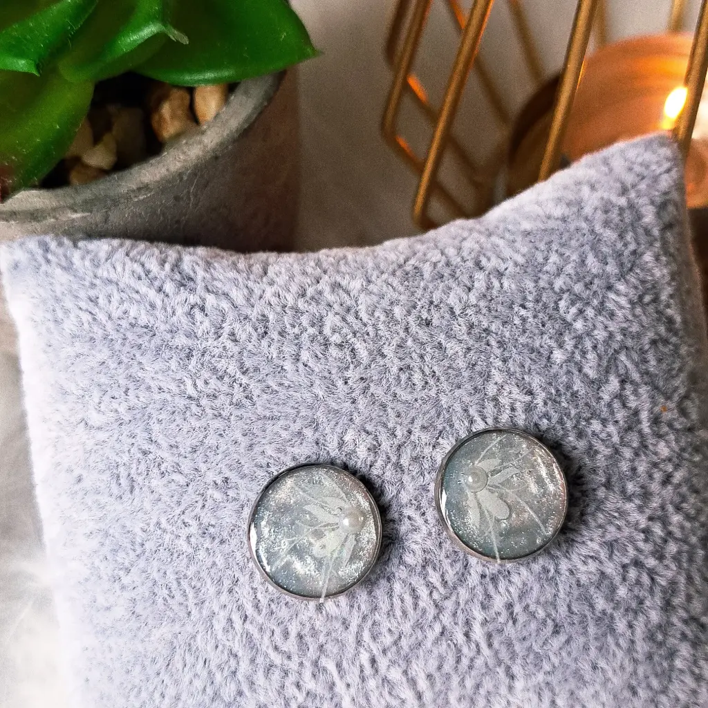 Puces d'oreilles " Eclat de nacre "  