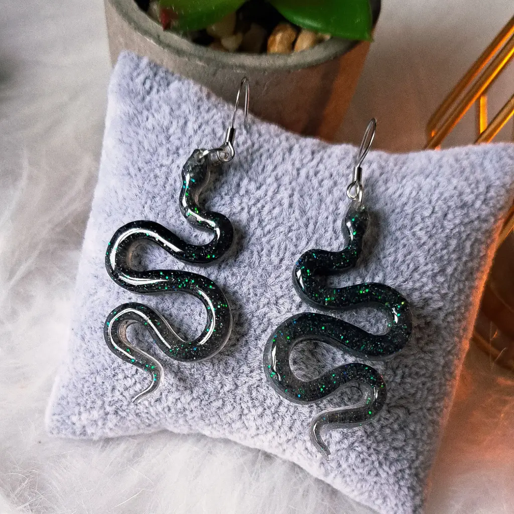 Boucles d'oreilles "Ébène mystique"