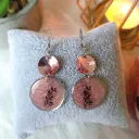 Boucles d'oreilles " Eveil rosé "  