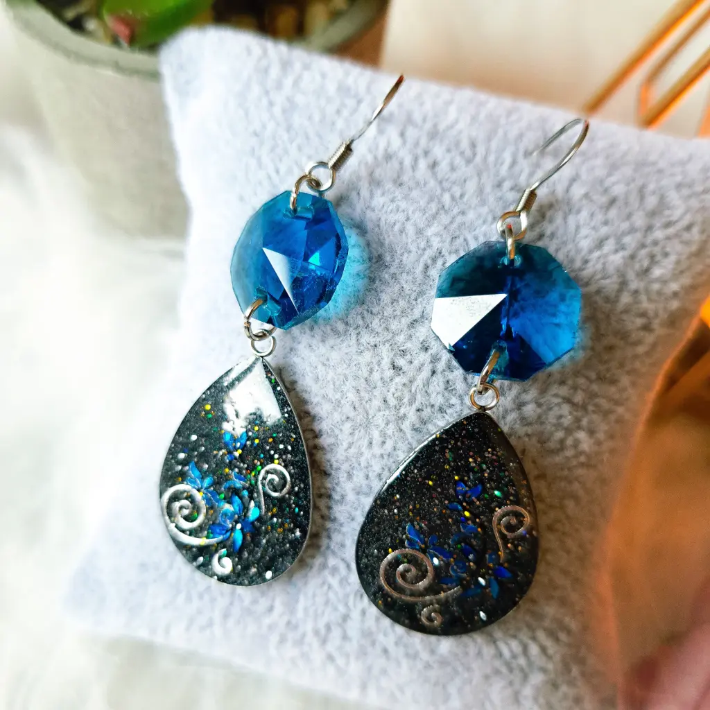 Boucles d'oreilles " Azurine " 