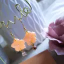 Boucles d'oreilles " Zélia peach "