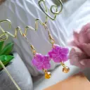 Boucles d'oreilles " Zélia lilas "    