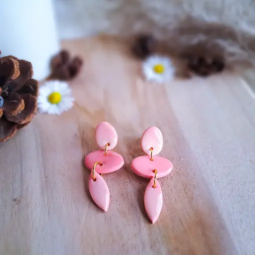 Puces d'oreilles " Ambre "