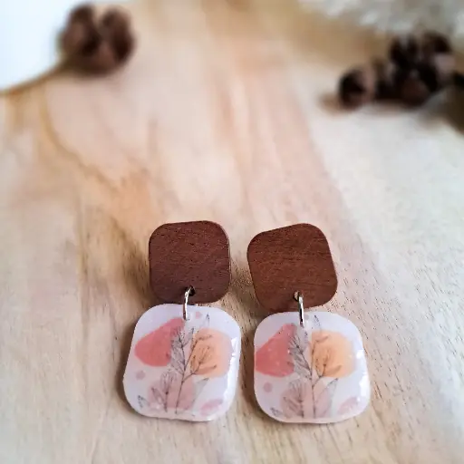 Puces d'oreilles "Léana" 