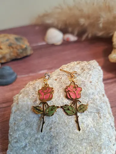 Boucles d'oreilles " Rosélia "