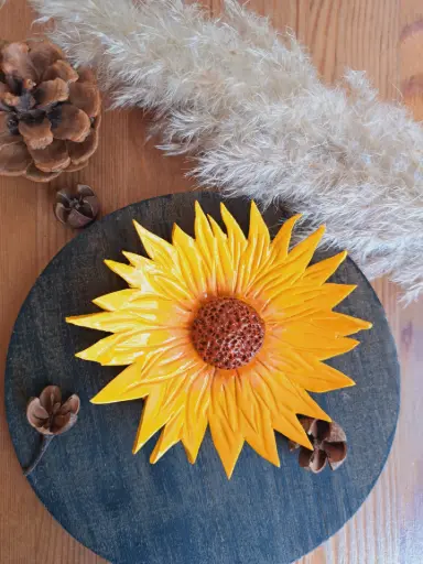 Coupelle en argile " tournesol " 