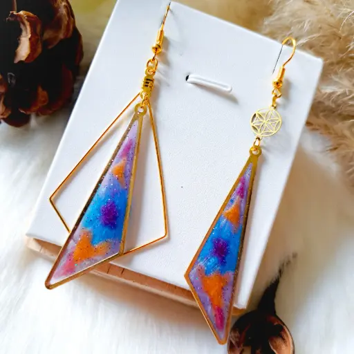Boucles d'oreilles " Pervenche"   