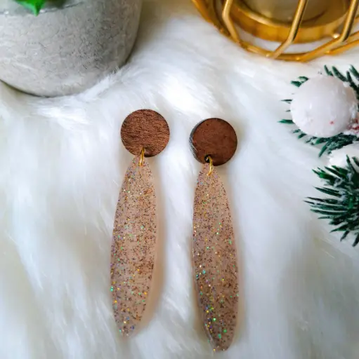 Boucles d'oreilles " Souffle cristallin "