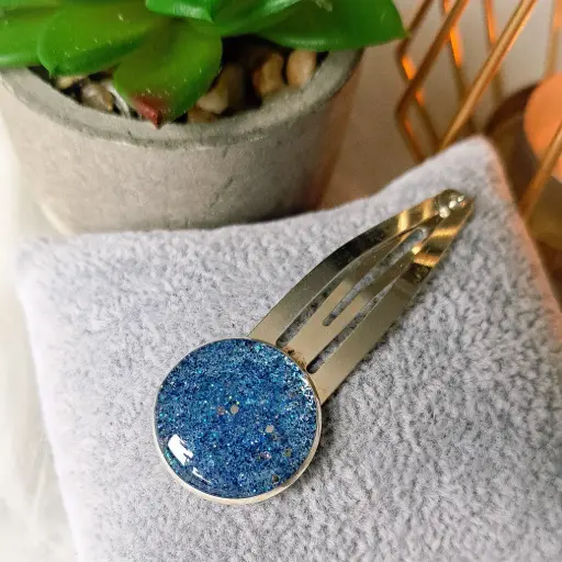 Barette  à cheveux " Cristal d'hiver "