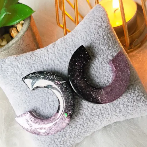 Boucles d'oreilles "Ébène sacrée"  