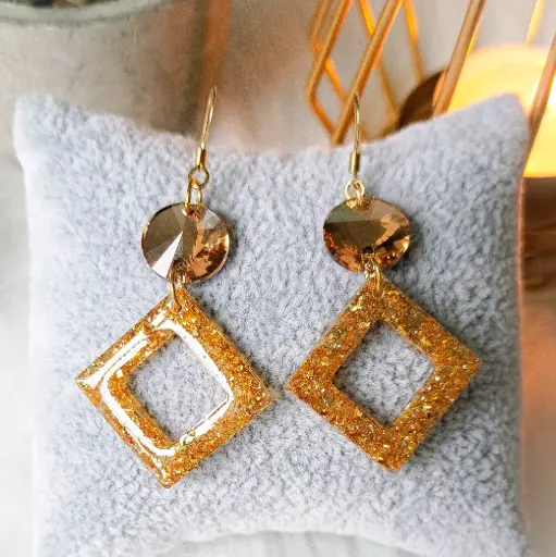 Boucles d'oreilles " Eclat de lune "    