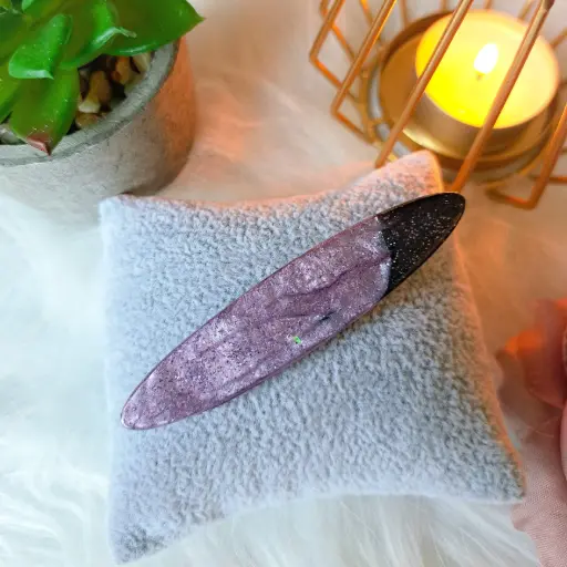 Barette  à cheveux " Cristal marbré"    