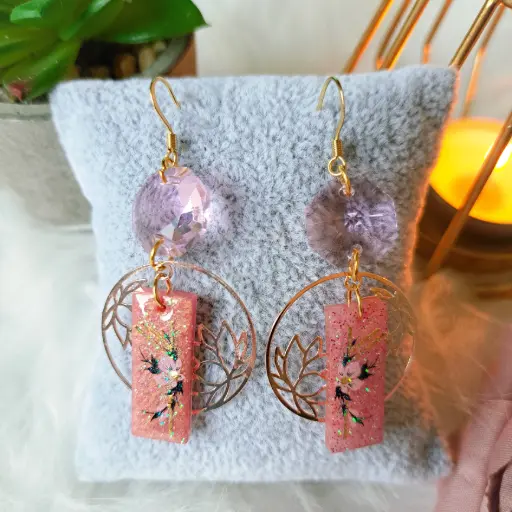 Boucles d'oreilles " Lotus Naeva "