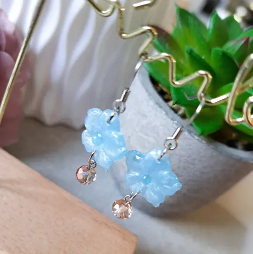 Boucles d'oreilles " Zélia azur "     