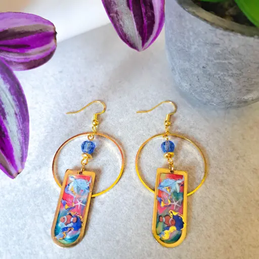 Boucles d'oreilles " Dorina "     